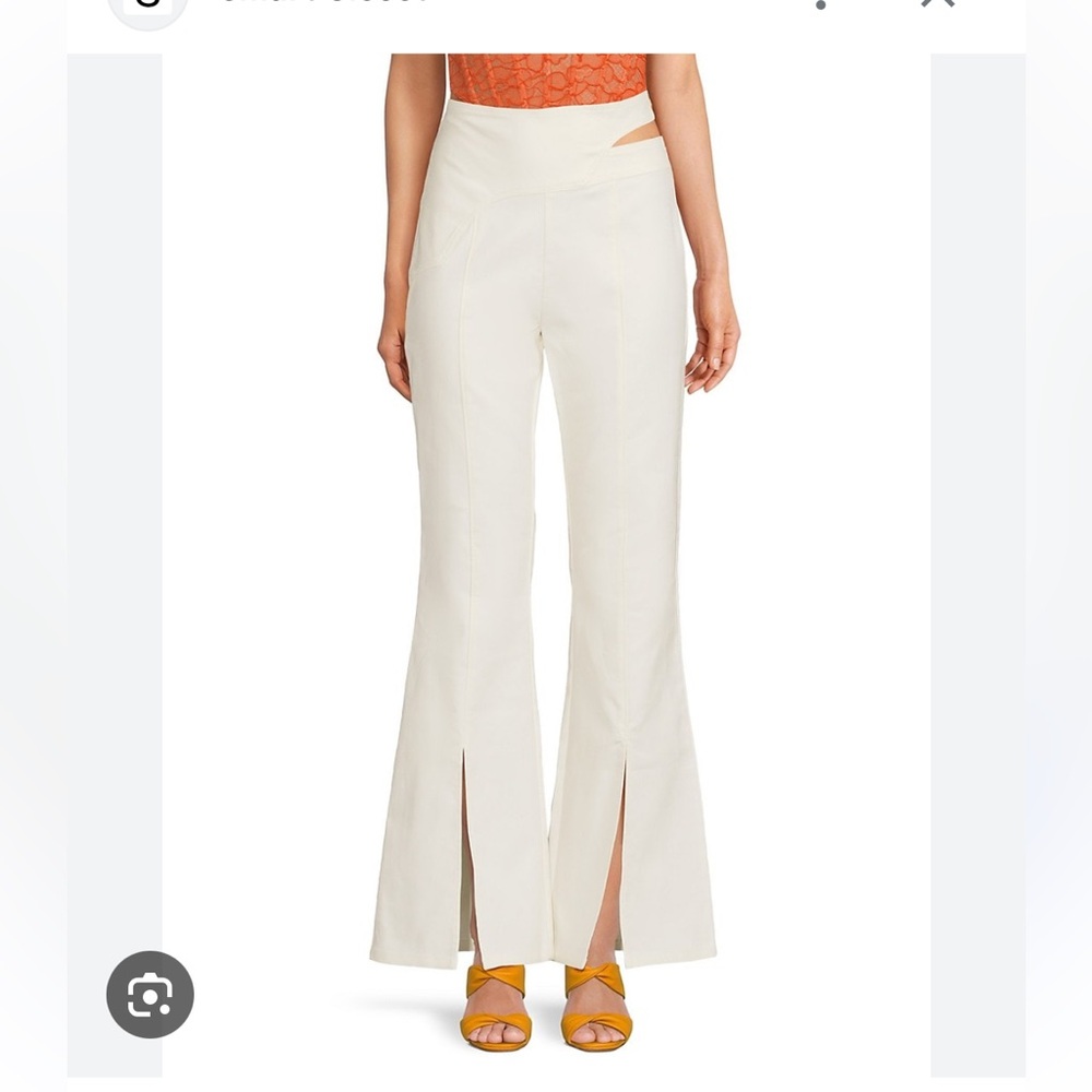 Cult Gaia Cream High-Waisted Flared Pants